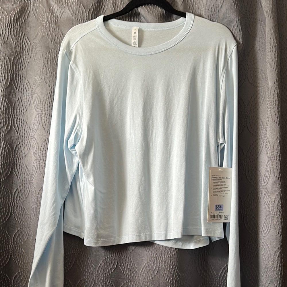 Lululemon Athletica Soft Blue Long Sleeve Tee